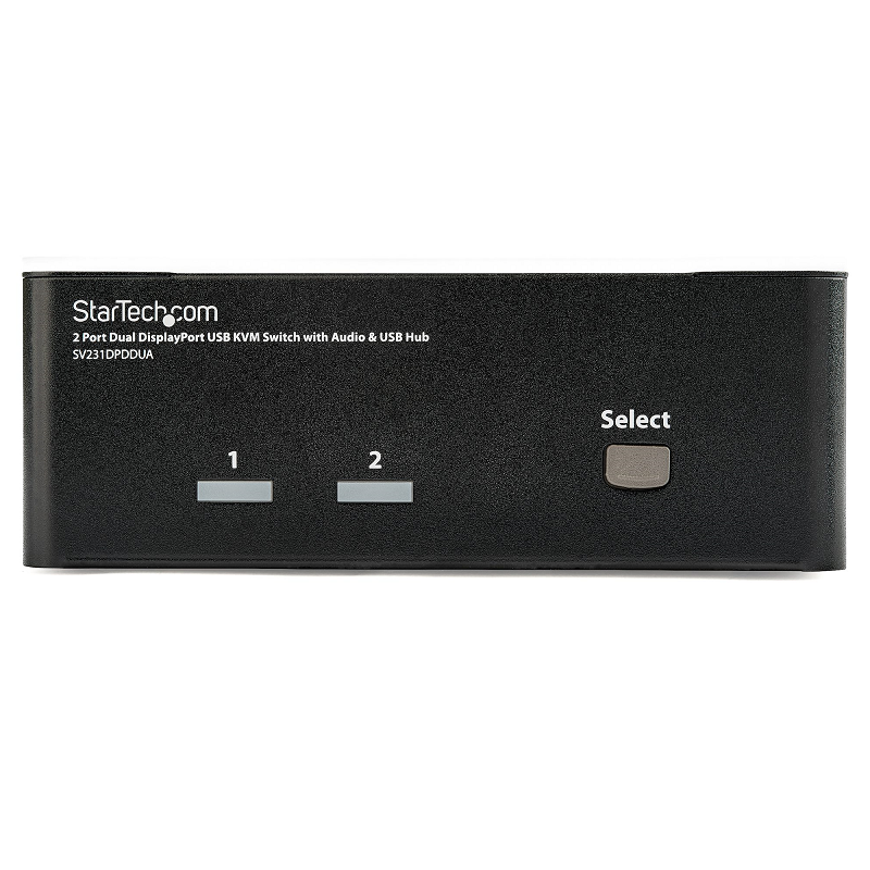 StarTech SV231DPDDUA 2 Port Dual DisplayPort USB KVM Switch with Audio & USB 2.0 Hub